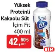 İÇİM FİT YÜKSEK PROTEİNLİ KAKAOLU SÜT 400 ML
